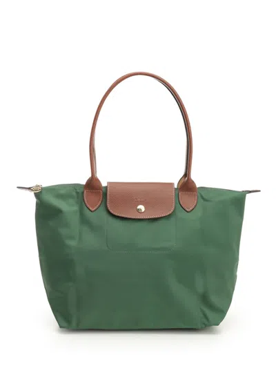 Longchamp Paris Le Pliage Original Shoulder Bags Green