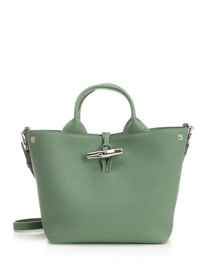 Longchamp Paris Le Roseau Handbags Green