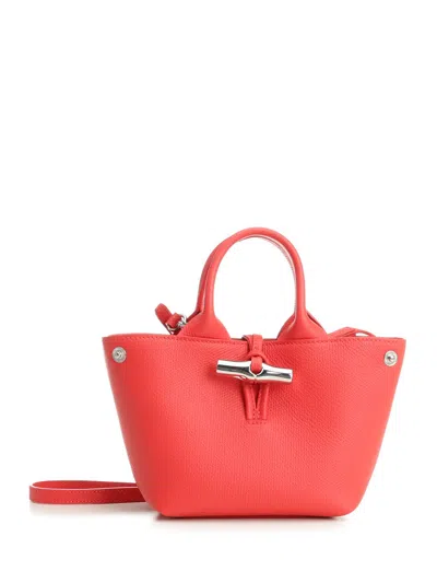 Longchamp Paris Le Roseau Handbags Red
