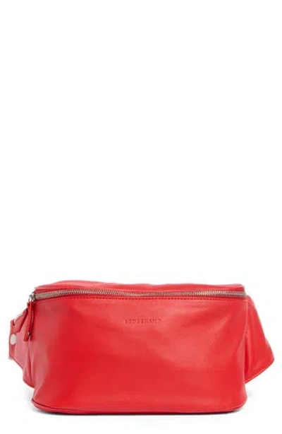 Longchamp Parisis Leather Belt Bag In Red