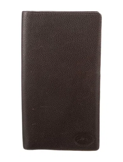Pre-owned Longchamp Passport Holder In Brown