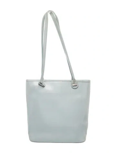 Pre-owned Longchamp Patent Leather Shoulder Bag In Blue