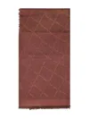 Longchamp Patterned Scarf In Brown
