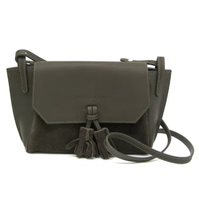 Pre-owned Longchamp Penelope Leather Shoulder Bag () In Green