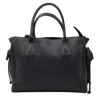 Longchamp Penelope Tassel Drawstring Black Leather Satchel In Black
