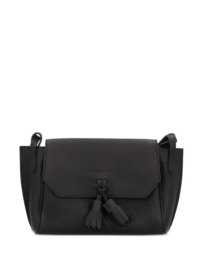 Longchamp Penelope Tasselled Cross Body Bag In Black