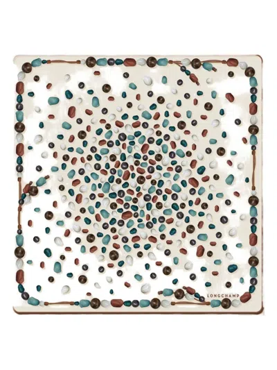 Longchamp Perles De Paris Printed Silk Scarf
