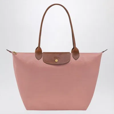 Longchamp Pink Le Pliage Original L Bag In Pattern