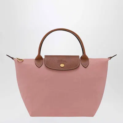 Longchamp Le Pliage S Pink Handbag With Engraved Logo In Recycled Canvas Woman