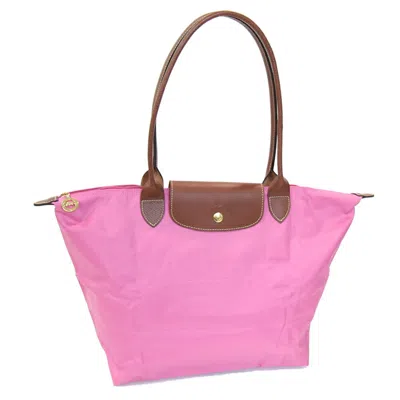 Pre-owned Longchamp Pink Polyamide Leather Eco-bag Tote Bag () In Multi
