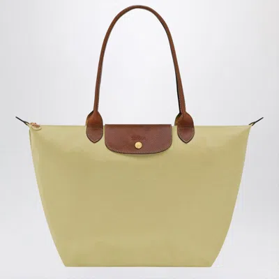 Longchamp Pistachio Coloured Le Pliage Original L Bag In Green