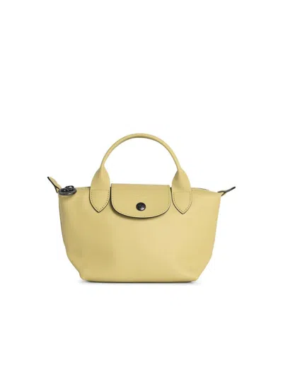 Longchamp Pistachio Leather Bag With 'xs Le Pliage Xtra' Handle In Green