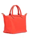 Longchamp Pliage Beaded-charm Tote Bag In Red