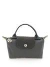 Longchamp Le Pliage Green Graphite Coloured Clutch Bag In Gray