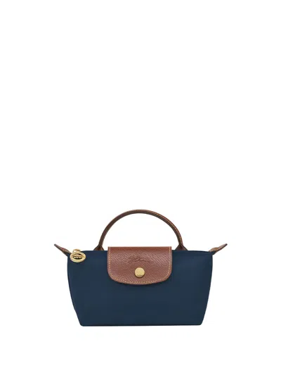 Longchamp Pochette Con Manico Le Pliage Original In Blu