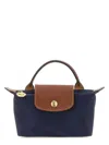 Longchamp Pochette "le Pliage" Con Manico In Blue