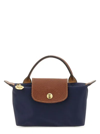 Longchamp Pochette "le Pliage" Con Manico In Blue