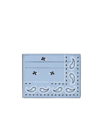 Longchamp Pocket Card Holder In Blue