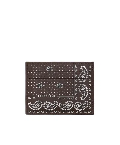 Longchamp Pocket Card Holder In Brown