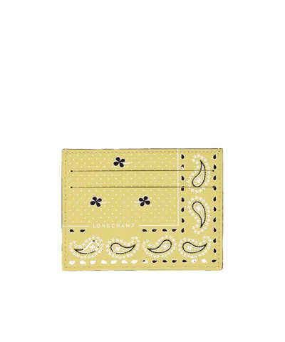Longchamp Pocket Card Holder In Yellow