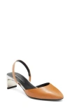Longchamp Pointed Toe Slingback Pump In Multi