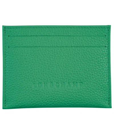 Longchamp Porte-carte Le Foulonné In Green