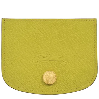 Longchamp Card Holder Épure In Kiwi Green
