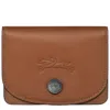 Longchamp Le Pliage Xtra Leather Card Holder In Cognac
