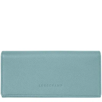 Longchamp Continental Wallet Le Foulonné In Blue