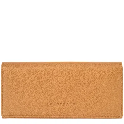 Longchamp Continental Wallet Le Foulonné In Walnut