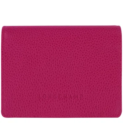 Longchamp Wallet Le Foulonné In Beetroot
