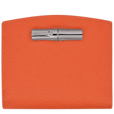 Longchamp Wallet Roseau In Orange