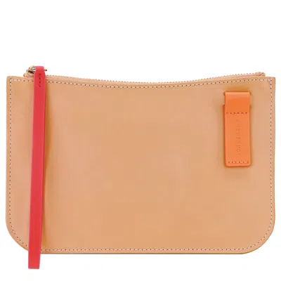 Longchamp Pouch Le Foulonné In Végétal