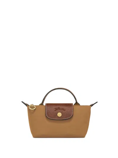 Longchamp Pouch With Handle Le Pliage Original In Brown