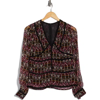Longchamp Print Silk Blouse In Animal Print