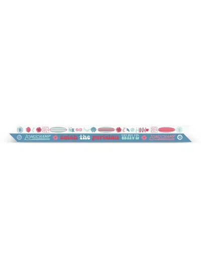 Longchamp Printed Headband In Blue