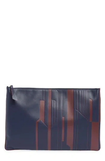 Longchamp Prismatic Large Tech Case In Navy/red Lacquer/shangai