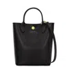 Longchamp Xs Épure Grained Leather Tote Bag In Black