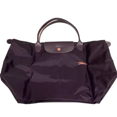 Pre-owned Longchamp Purple Nylon Handbag Tote Bag ()