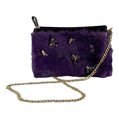 Pre-owned Longchamp Purple Rabbit Cross Body Bags
