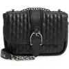 Longchamp Quilted Chain Strap Shoulder Bag In Black