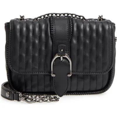 Longchamp Quilted Chain Strap Shoulder Bag In Black