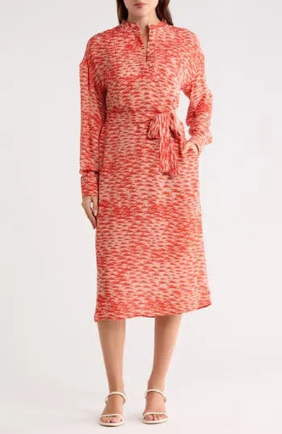 Longchamp Quilted Silk Dress In Multi