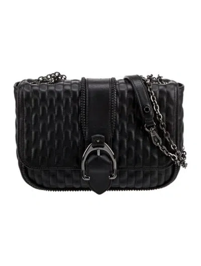 Pre-owned Longchamp Quilted Top Handle Bag In Black