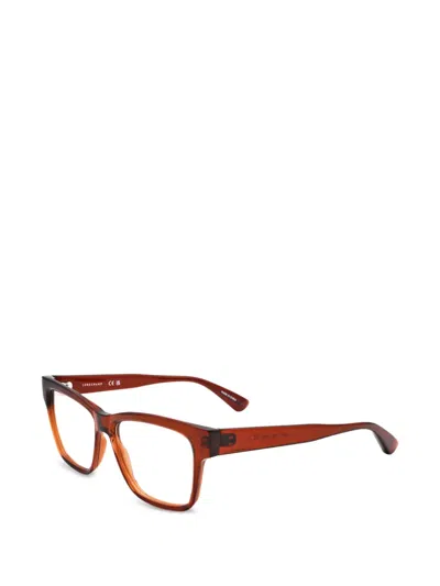 Longchamp Rectangle-frame Glasses In Brown