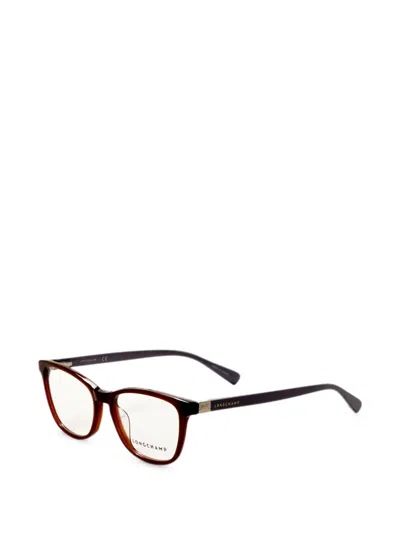 Longchamp Rectangle-frame Glasses In Brown