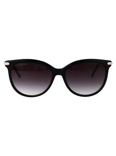 Longchamp Rectangular Sunglasses Lo727 S 1 In Black