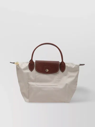 Longchamp Recycled Polyamide Tote Bag In White