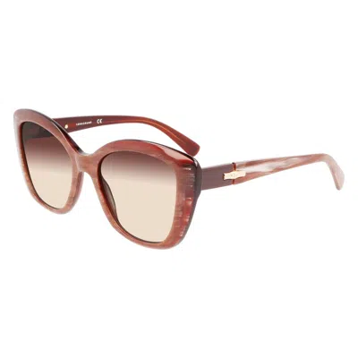 Longchamp Red Acetate Sunglasses In Pink