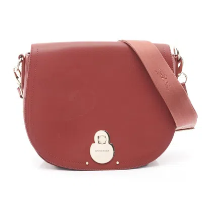 Pre-owned Longchamp Red Color Leather Handbag Shoulder Bag ()